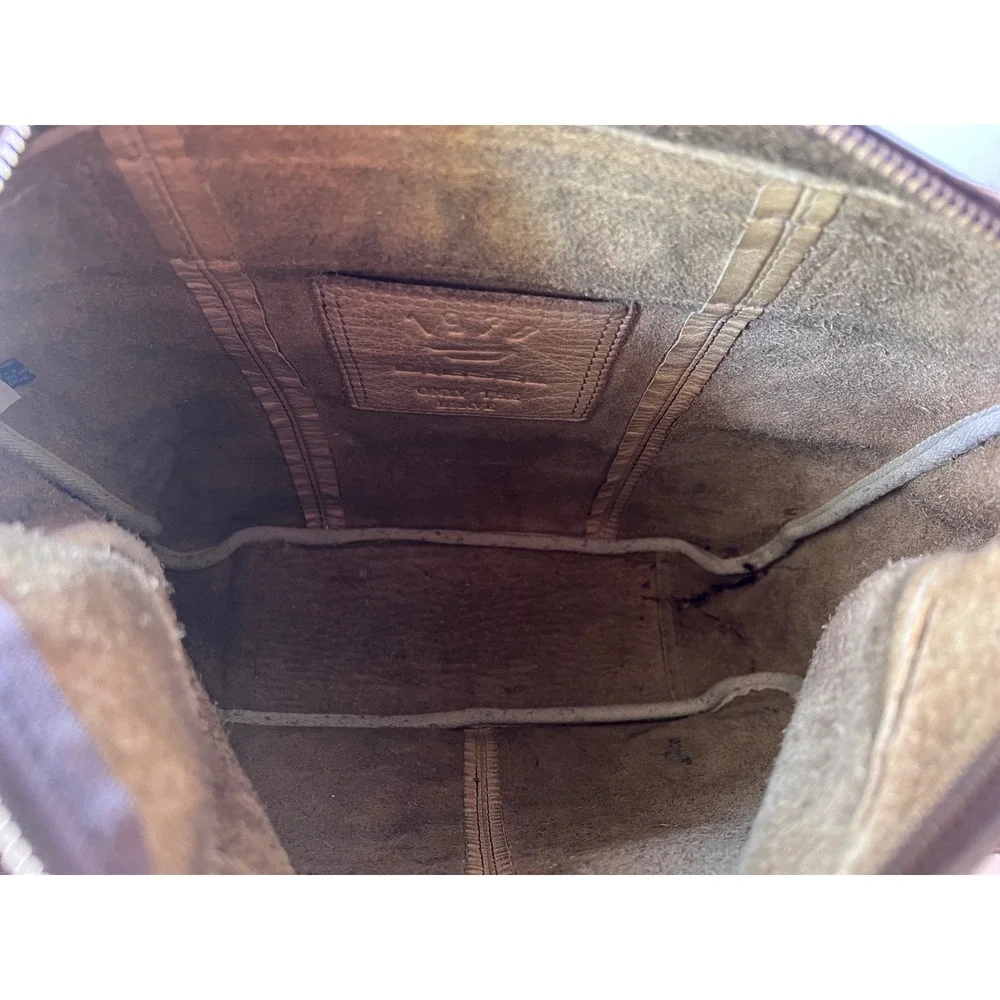 Vintage Diesel Brown Leather Messenger Crossbody Bag Y2K Grunge